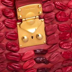 Pre Owned Miu Miu Red Leather Dome Bag