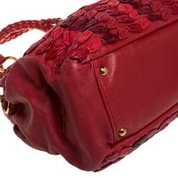 Pre Owned Miu Miu Red Leather Dome Bag