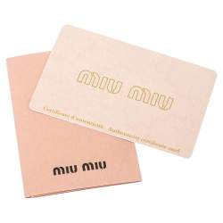 Pre Owned حقيبة يد ميو ميو قلاب قفل ضاغط جلد لامع فيتلو رمادية