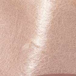 Pre Owned Miu Miu Pale Pink Vitello Shine Leather Drawstring Tote