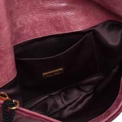 Miu Miu Pink Leather And Python Dragonfly Shoulder Bag