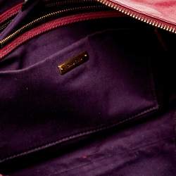 Pre Owned Miu Miu Fuchsia Crinkled Leather Clutch
