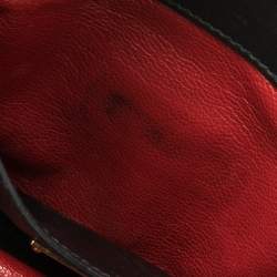 Pre Owned Miu Miu Black Quilted Leather Biker Top Handle Bag