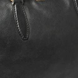 Pre Owned Miu Miu Black Leather Tote Bag