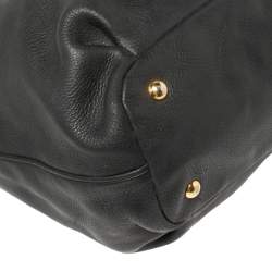 Pre Owned Miu Miu Black Leather Tote Bag