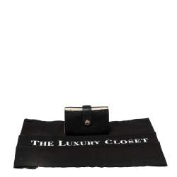 Pre Owned Miu Miu Black Leather Accordion Card Case