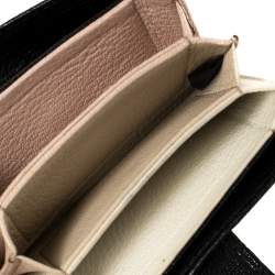 Pre Owned Miu Miu Black Leather Accordion Card Case