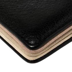 Pre Owned Miu Miu Black Leather Accordion Card Case