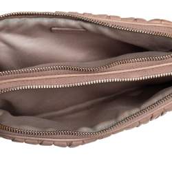 مملوكة مسبقًا Miu Miu Beige Matelassé Leather Double Zip Crossbody Bag