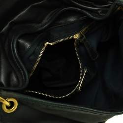 مملوكة مسبقًا Miu Miu Black Matelassé Lux Leather Coffer Hobo