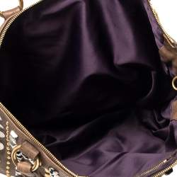 Pre Owned Miu Miu Brown Leather Studded Embellished Monk Tote