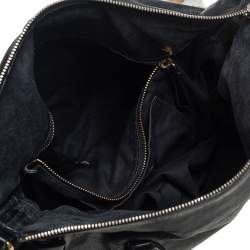 Miu Miu Black Vitello Lux Leather Bow Satchel