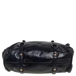 Miu Miu Black Vitello Lux Leather Bow Satchel