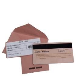 Pre Owned Miu Miu Orange Madras Leather Push Lock Flap Top Handle Bag