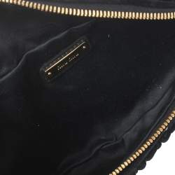 Miu Miu Black Matelassé Velvet Belt Bag