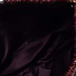 Pre Owned Miu Miu Burgundy and Red Diamond Quilt Leather Shoulder Bag