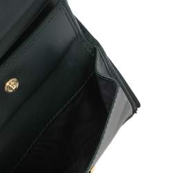 مملوكة مسبقًا محفظة ميو ميو بيفولد جلد نقشة التمساح خضراء 