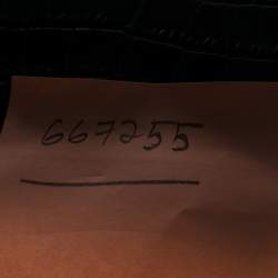 مملوكة مسبقًا محفظة ميو ميو بيفولد جلد نقشة التمساح خضراء 