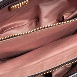 Pre Owned Miu Miu Dark Brown/Black Leather Caribou Satchel