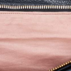 Pre Owned Miu Miu Dark Brown/Black Leather Caribou Satchel