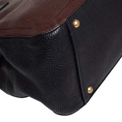 Pre Owned Miu Miu Dark Brown/Black Leather Caribou Satchel