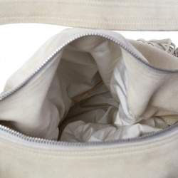 Miu Miu Light Beige Suede Fringe Hobo