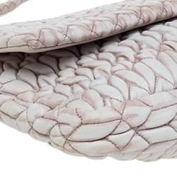 Pre Owned حقيبة كتف ميو ميو جلد ماتيلاس بيج بزخارف كريستال