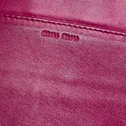 Miu Miu Black Patent Leather Bow Continental Wallet