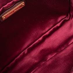 Pre Owned Miu Miu Dark Red Matelassé Leather Crossbody Bag