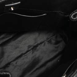 Pre Owned Miu Miu Black Matelasse Nappa Leather Crystal Tote