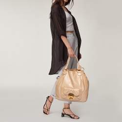 Miu Miu Beige Leather Front Pocket Hobo