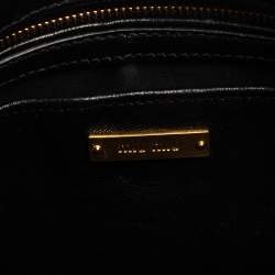 Pre Owned Miu Miu Black Matelassé Leather Frame Clutch Bag
