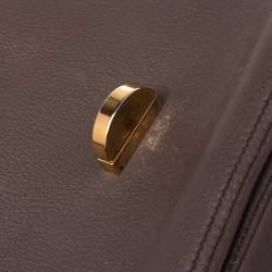 Miu Miu Grey Leather East West Pattina Cervo Messenger Bag