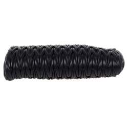 مملوكة مسبقًا Miu Miu Black Matelassé Leather Wristlet Clutch