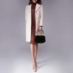 مملوكة مسبقًا Miu Miu Black Velvet Frame Clutch Top Handle Bag