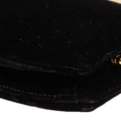 مملوكة مسبقًا Miu Miu Black Velvet Frame Clutch Top Handle Bag