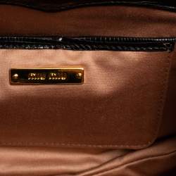 مملوكة مسبقًا Miu Miu Black Velvet Frame Clutch Top Handle Bag
