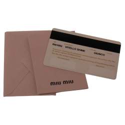 Miu Miu Beige Vitello Shine Leather Tote