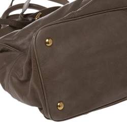 Miu Miu Beige Vitello Shine Leather Tote