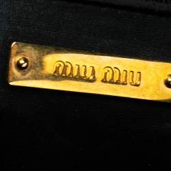 Pre Owned Miu Miu Black Vitello ShineTrapu Leather Flap Crossbody Bag