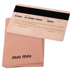 Pre Owned Miu Miu Black Vitello ShineTrapu Leather Flap Crossbody Bag