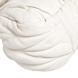 Pre Owned حقيبة ساتشل ميو ميو كوفير إطار جلد ماتيلاس أوف وايت 