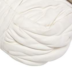 Pre Owned حقيبة ساتشل ميو ميو كوفير إطار جلد ماتيلاس أوف وايت 