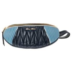 Miu Miu Tri Color Matelassé Leather Rider Belt Bag