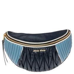 Miu Miu Tri Color Matelassé Leather Rider Belt Bag