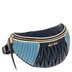Miu Miu Tri Color Matelassé Leather Rider Belt Bag