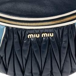 Miu Miu Tri Color Matelassé Leather Rider Belt Bag