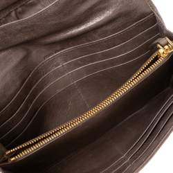 Miu Miu Grey Matelassé Leather Continental Wallet