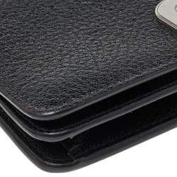 Miu Miu Black Leather Wristlet Wallet on Chain