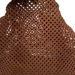 Pre Owned Miu Miu Brown Cut Out Leather Hobo